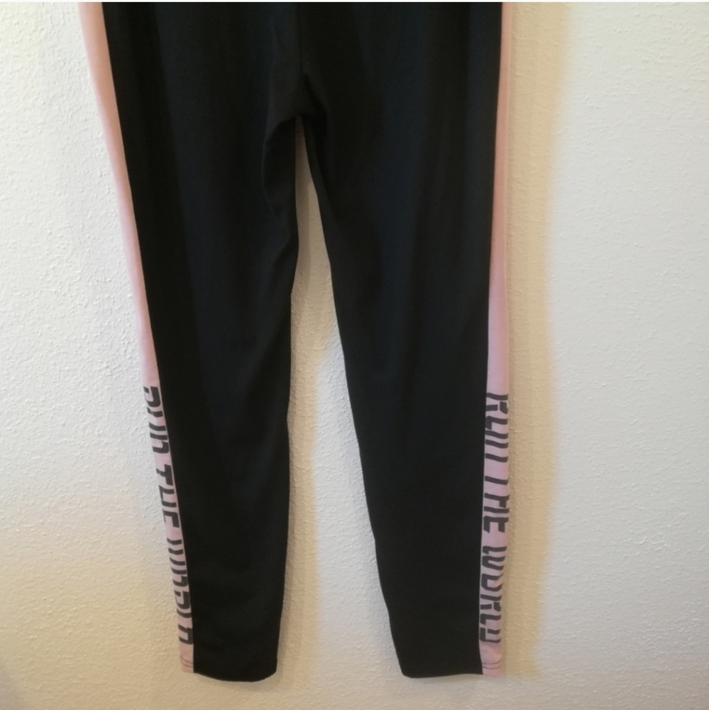 SOLD SHEIN Pink Black Run The World Colorblock Yoga Pants Size M - Picture 9 of 9